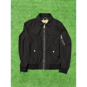 Burberry Nylon Collared Bomber Jacket Black Size 56